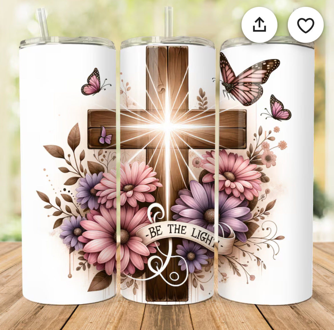 20oz Tumbler " Be the light"